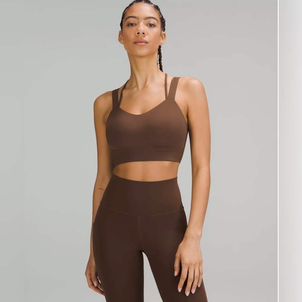 Lululemon Like a Cloud Longline Brown Sports Bra      D/DD
